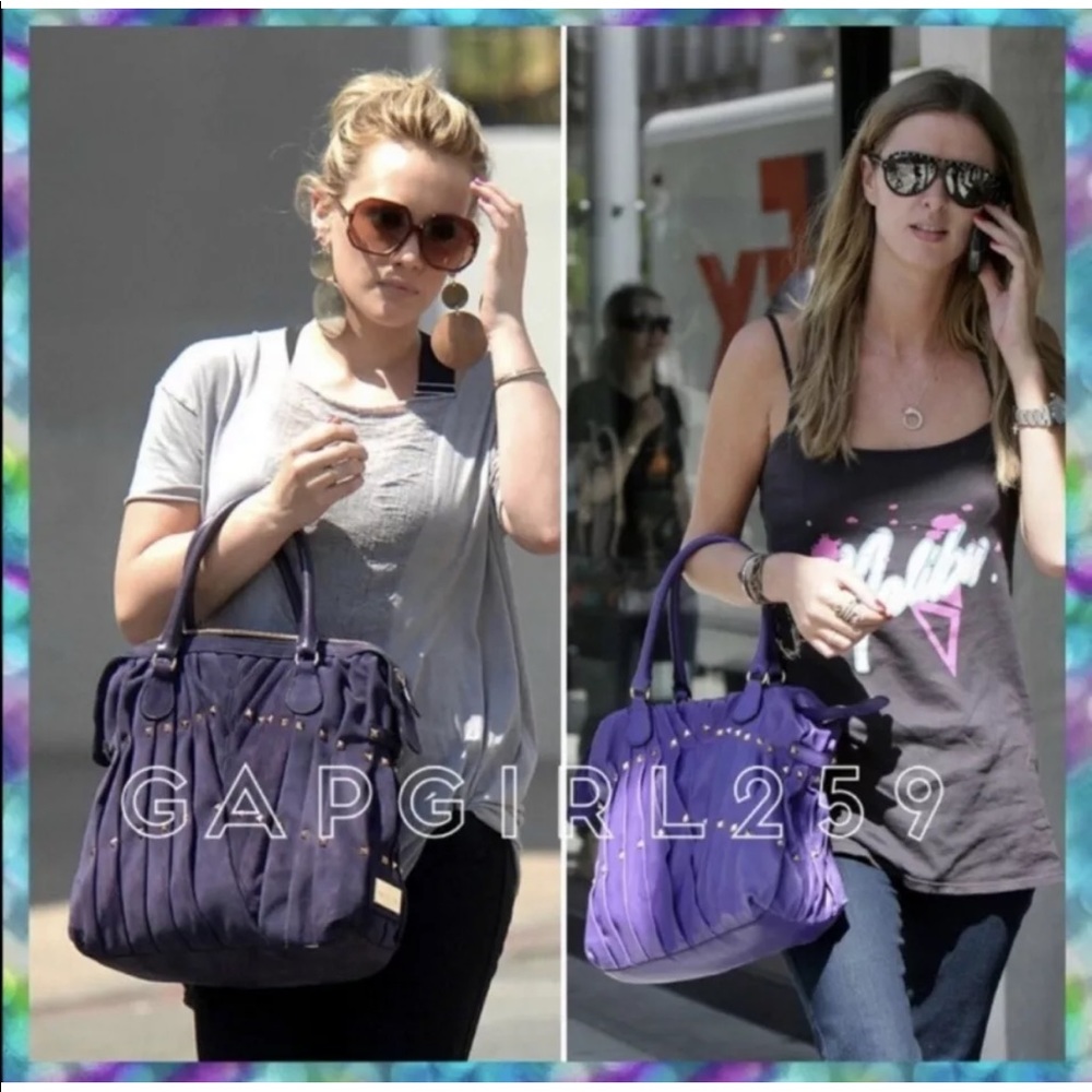 Valentino Maison Purple rockstud bag ASO Gossip Girl Jenny Humphrey - Picture 10 of 10